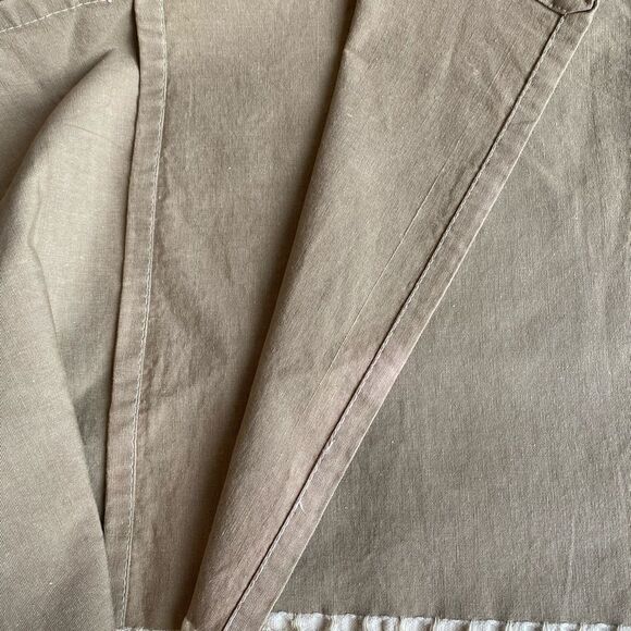 Sonoma Waffle Weave with Blocked Material Design Shower Curtain - Picture 4 of 8